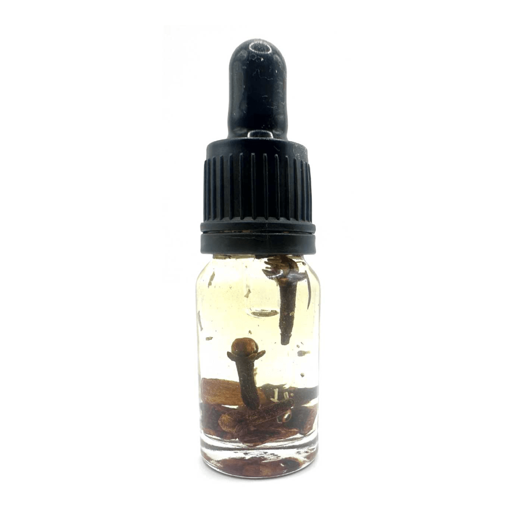 Banishing Oil in glass dropper bottle for protection and spiritual cleansing