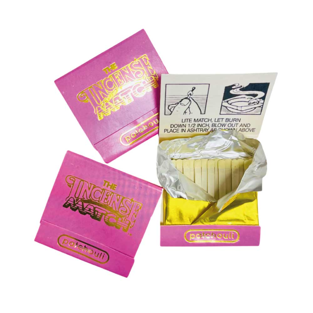 Patchouli incense match for grounding and prosperity